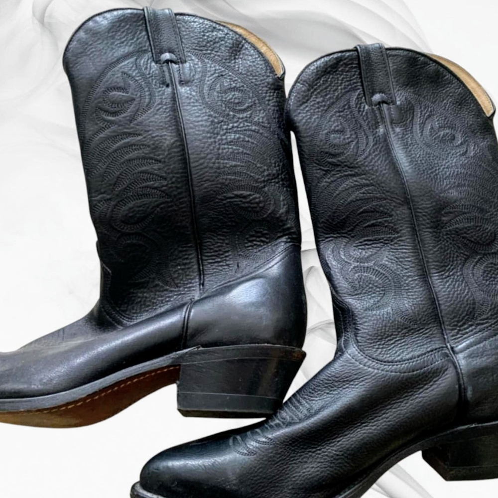 Boulet Black Western Leather Boots